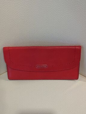 Coach Red Leather Flap Continental Wallet
